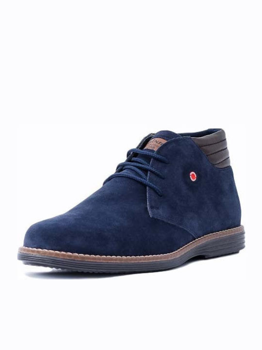 Leder Marineblau Herrenstiefel Anatomisch