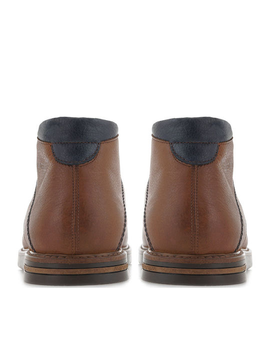 Leather Men's Boots Brown/Blue