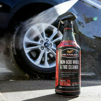 Meguiar's Non-Acid Wheel & Tire Cleaner Spray Cleaning / Polishing / Protection for Rims Car 946ml DRTU14332