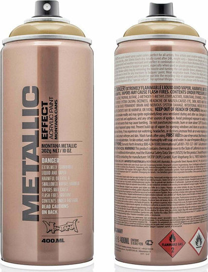 Montana Cans Σπρέι Βαφής Metallic Ακρυλικό με Μεταλλικό Εφέ Gold 400ml