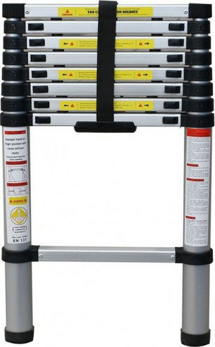 Factory Telescopic Ladder Aluminum 13 of Steps with Maximum Height 5m