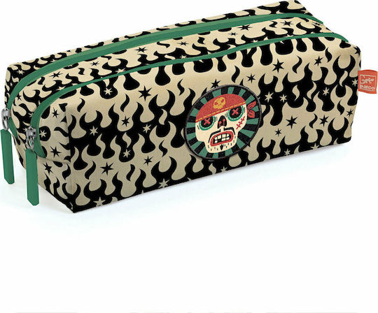 Djeco Skull Federmäppchen Mehrfarbig