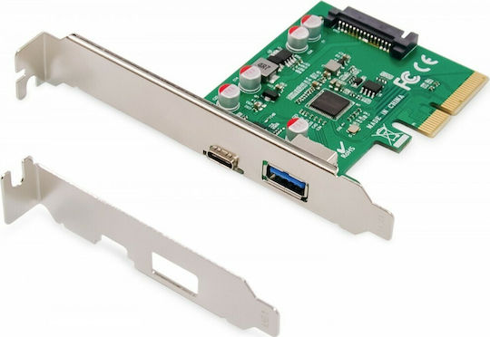 Digitus Κάρτα PCI σε 2 θύρες Type-C / USB 3.1