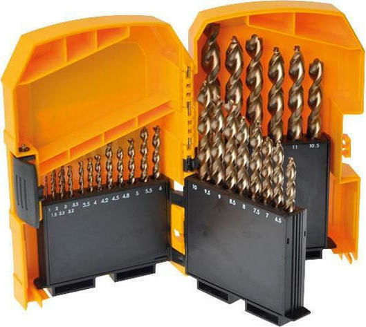 DEWALT Σετ 29 HSS-G Τρυπάνια HSS με Κυλινδρικό Στέλεχος για Μέταλλο