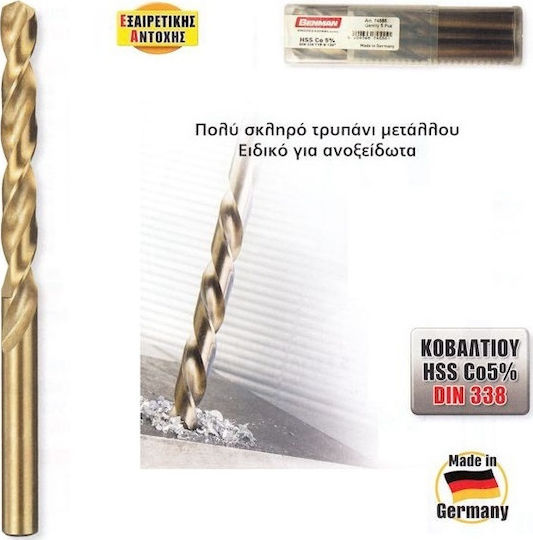 Benman Drill HSS with Cylindrical Shank for Metal και Wood 3mm