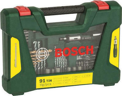 Bosch Set of 8 Drills with Cylindrical Shank for Wood