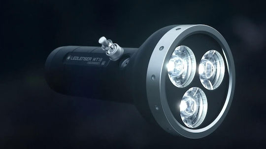 LedLenser Rechargeable Flashlight LED Waterproof IPX4 with Maximum Brightness 3000lm MT18