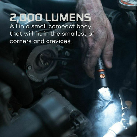 Nebo Lumină de lucru și de sit, cu baterie Lanternă LED IPX6 cu Luminozitate Maximă 2000lm Torchy 2K Bronz