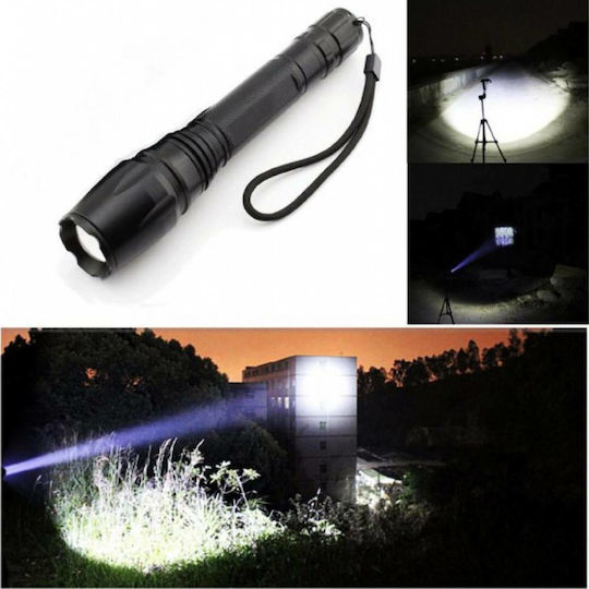 Bailong Wiederaufladbar Taschenlampe LED mit maximaler Helligkeit 100lm BL-8668 Schwarz
