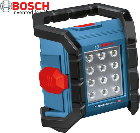 Bosch Προβολέας Εργασίας Επαναφορτιζόμενος LED IP64 με Φωτεινότητα έως 1200lm GLI 18V-1200 C