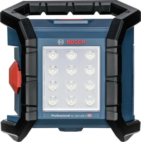 Bosch Προβολέας Εργασίας Επαναφορτιζόμενος LED IP64 με Φωτεινότητα έως 1200lm GLI 18V-1200 C