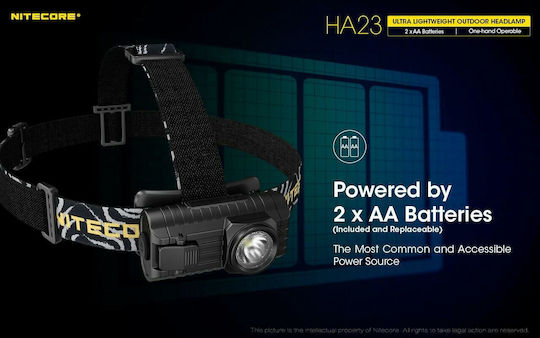 NiteCore Челник LED IP67 с Максимална Яркост 250лм HA23 Черен