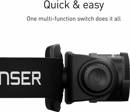 LedLenser Rechargeable Headlamp LED IP67 with Maximum Brightness 500lm H5R Core Black