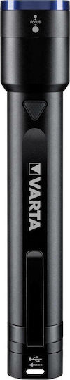 Varta Wiederaufladbar Taschenlampe LED IPX4 mit maximaler Helligkeit 700lm Night Cutter F30R Schwarz