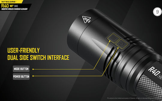 NiteCore Επαναφορτιζόμενος Φακός LED IP68 με Μέγιστη Φωτεινότητα 1200lm R40 V2
