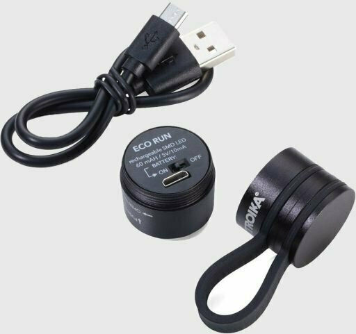 Troika Rechargeable Flashlight LED Eco Run Black