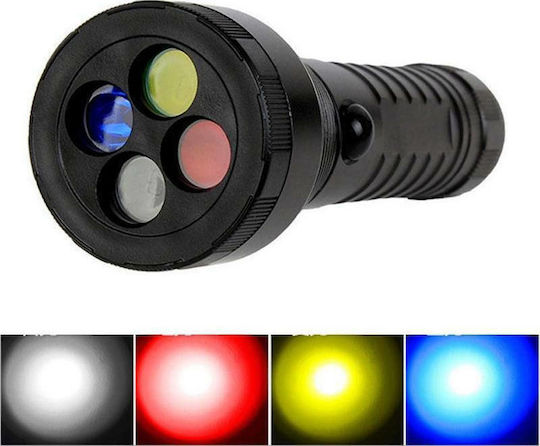 Bailong Wiederaufladbar Taschenlampe LED mit maximaler Helligkeit 200lm BL-9842 3xAAA Schwarz