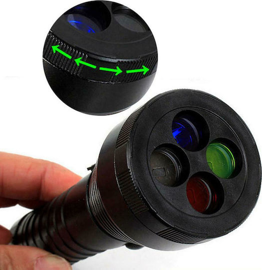 Bailong Wiederaufladbar Taschenlampe LED mit maximaler Helligkeit 200lm BL-9842 3xAAA Schwarz