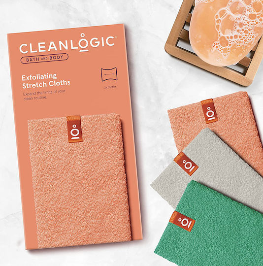 Cleanlogic Cleanlogic Bath - Body Exfoliating Stretch Cloths Σφουγγάρι Καφέ 1τμχ
