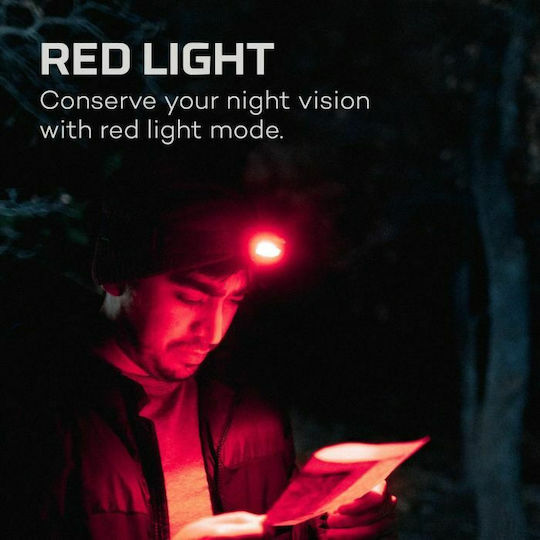 Nebo Lanternă Frontală LED IPX4 cu Luminozitate Maximă 500lm Einstein Negru