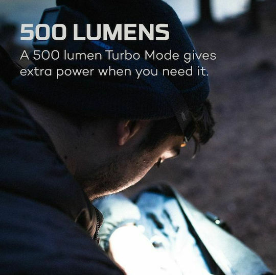 Nebo Lanternă Frontală LED IPX4 cu Luminozitate Maximă 500lm Einstein Negru