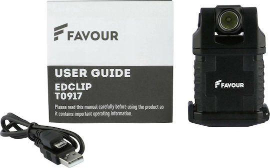 Favour Επαναφορτιζόμενος Φακός LED IPX6 με Μέγιστη Φωτεινότητα 180lm Edclip| T0917