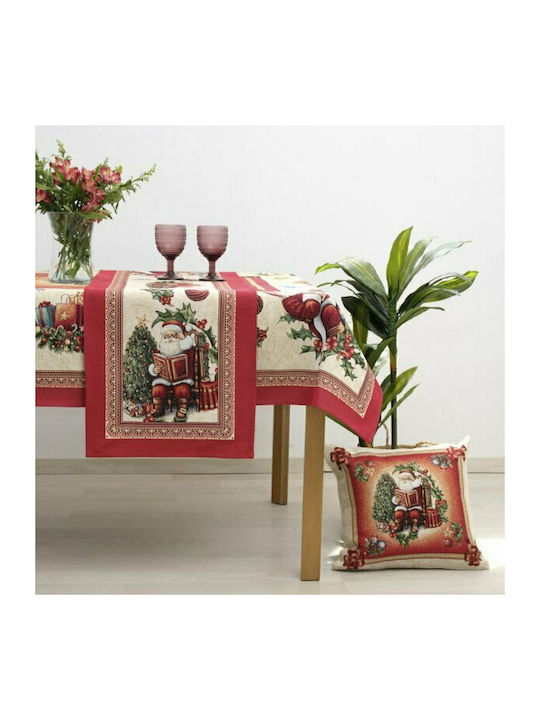 Dimeco Christmas Fabric Tablecloth Ornament L180xW140cm