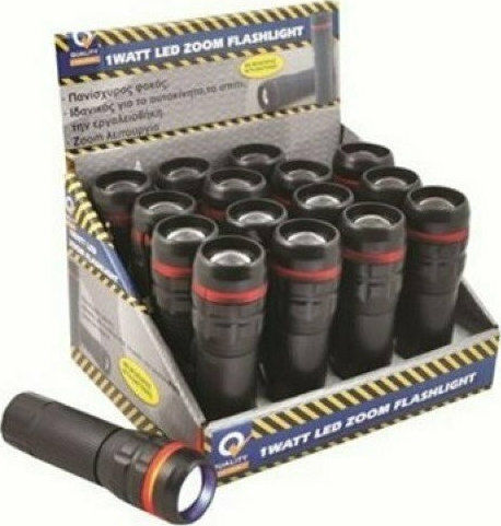 Arcas Taschenlampe LED mit maximaler Helligkeit 60lm Watt Torch Schwarz