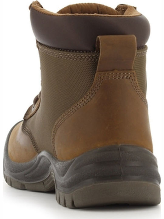 Safety Jogger Dakar Waterproof Boots Safety Brown S3 with Certification P,SRC