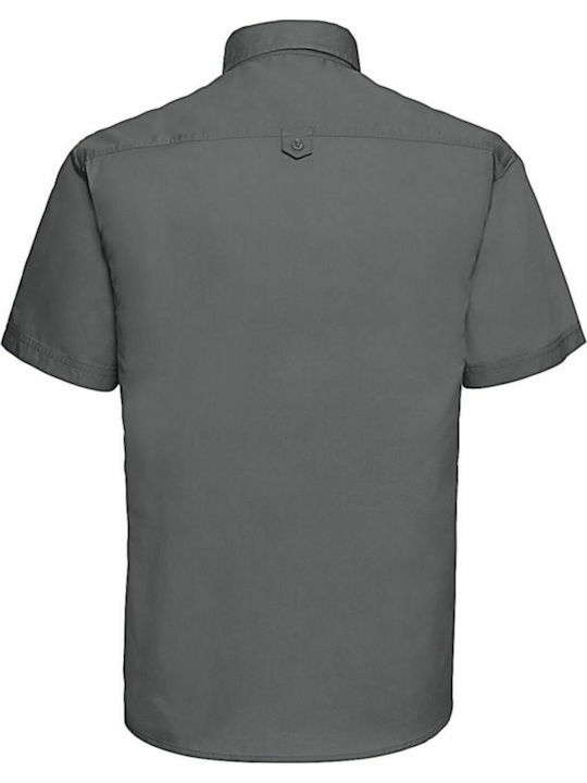 Russell Athletic Men's Shirt Short Sleeve Cotton Zinc