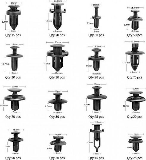 Car Plastic Clips 620 Pieces