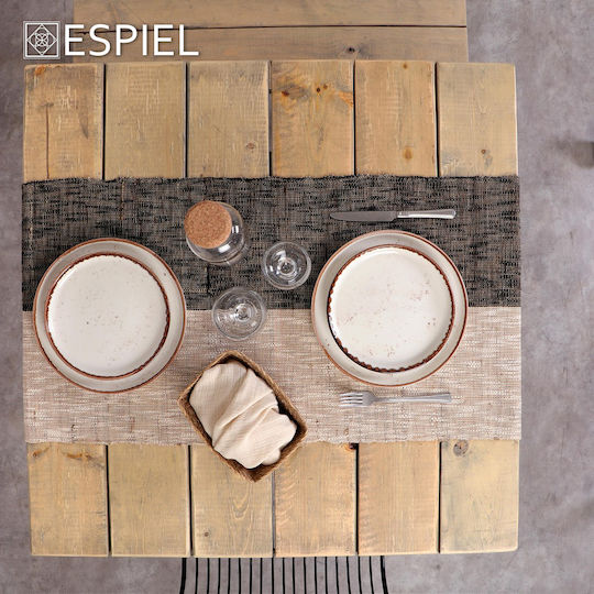 Espiel Step Πιάτο Ρηχό από Πορσελάνη Κρεμ με Διάμετρο 26cm