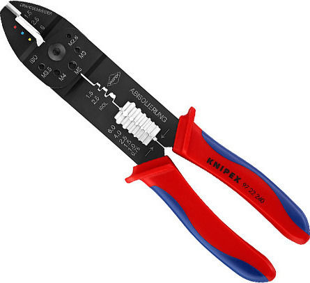 Knipex Crimping Pliers Cross-Section 0.5 - 6mm² with Stripper Length 240mm