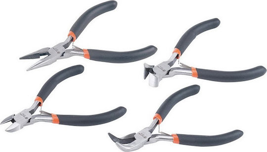 Tactix Zangensatz Gebogene Elektriker Länge 120mm 4Stück