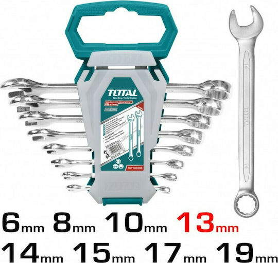 Total Set 8 German Wrenches with Socket Size 7-22mm