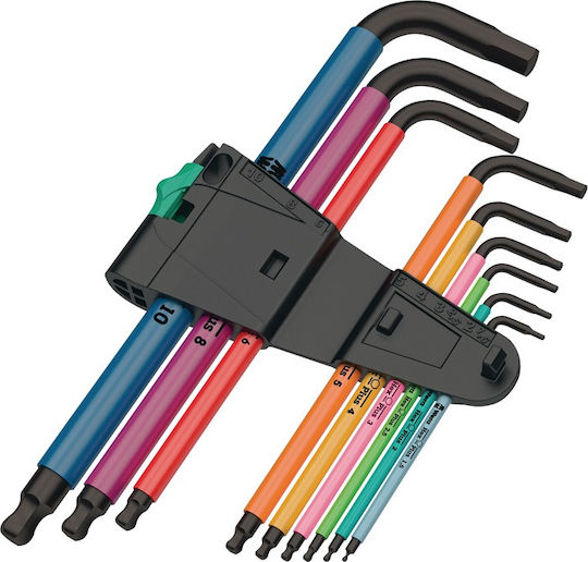 Wera Σετ 9 Κλειδιά Allen σε Σχήμα L SPKL/9 SM N