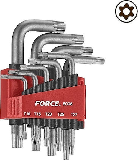 Force T-Shaped Torx Wrench T10 9pcs