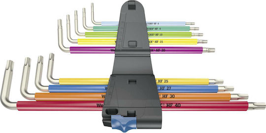Wera Σετ 9 Κλειδιά Torx σε Σχήμα L 3967/9 TX SXL Multicol. HF Stainless