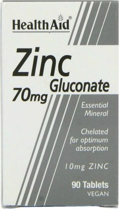 Health Aid Zinc Gluconate 70mg 90 ταμπλέτες