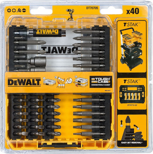 Dewalt Κατσαβίδι Καρυδάκι με 40 Μαγνητικές Εναλλασσόμενες Μύτες