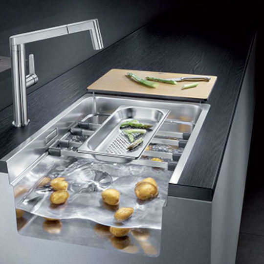Blanco Etagon 500-IF 521840 Drop-In Sink Inox Satin W54xD44cm Silver
