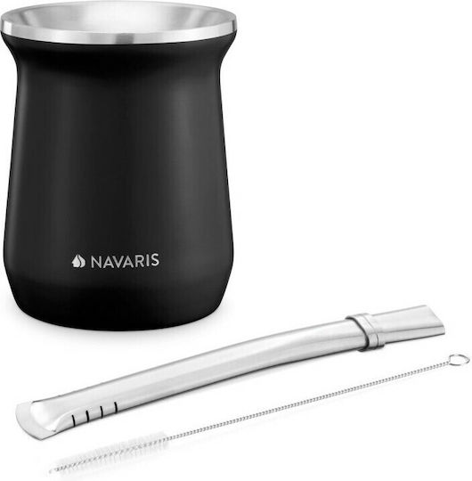 Navaris Yerba Κούπα Μεταλλική Μαύρη 300ml Navaris Yerba Κούπα Μεταλλική Μαύρη 300ml