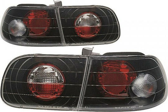 Autoline Taillights for Honda Civic 4D Black 1996