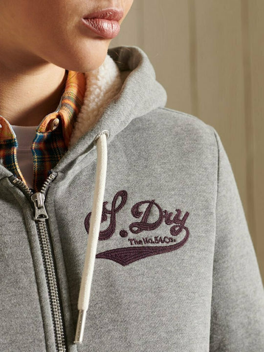 Pride In Craft Women's Sweatshirt Jacket Hooded Gray