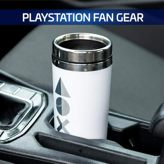 Paladone Playstation Travel Mug PS5 Ποτήρι Θερμός Ανοξείδωτο 450ml Λευκό