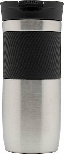 Contigo Byron SS Pahar Termos Oțel inoxidabil Fără BPA 470ml Argintiu cu Mustiuc