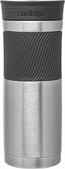 Contigo Byron SS Pahar Termos Oțel inoxidabil Fără BPA 470ml Argintiu cu Mustiuc
