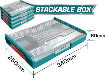 Total Tool Compartment Organiser 6 Slot Blue 34x25x6cm