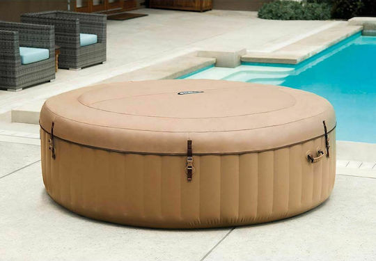 Intex Pure Spa Bubble Massage Piscină Rotundă PVC 1098lt Gonflabilă cu Hidromasaj 216x71cm Maro