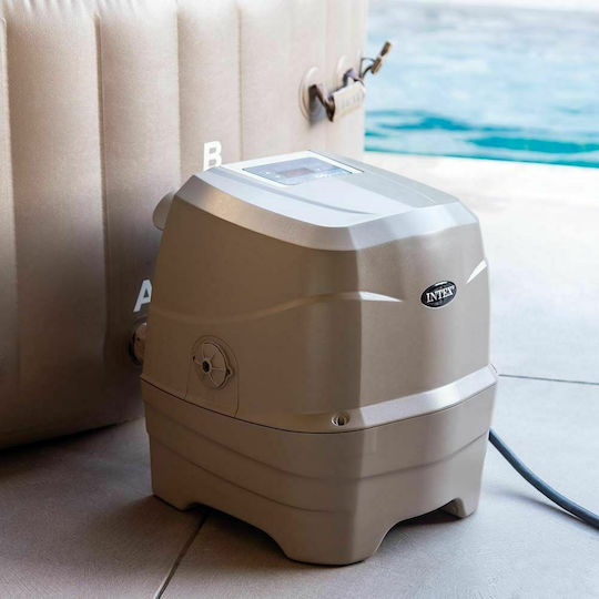 Intex Pure Spa Bubble Massage Piscină Rotundă PVC 1098lt Gonflabilă cu Hidromasaj 216x71cm Maro